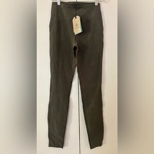 prAna Bohemia Hill Eco Hemp-Infused Legging in Dark Iron SMALL NWT 🏷️ 🌎